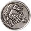 Slimline Buttons Silver Crest Shank S101   7/8"/22 mm